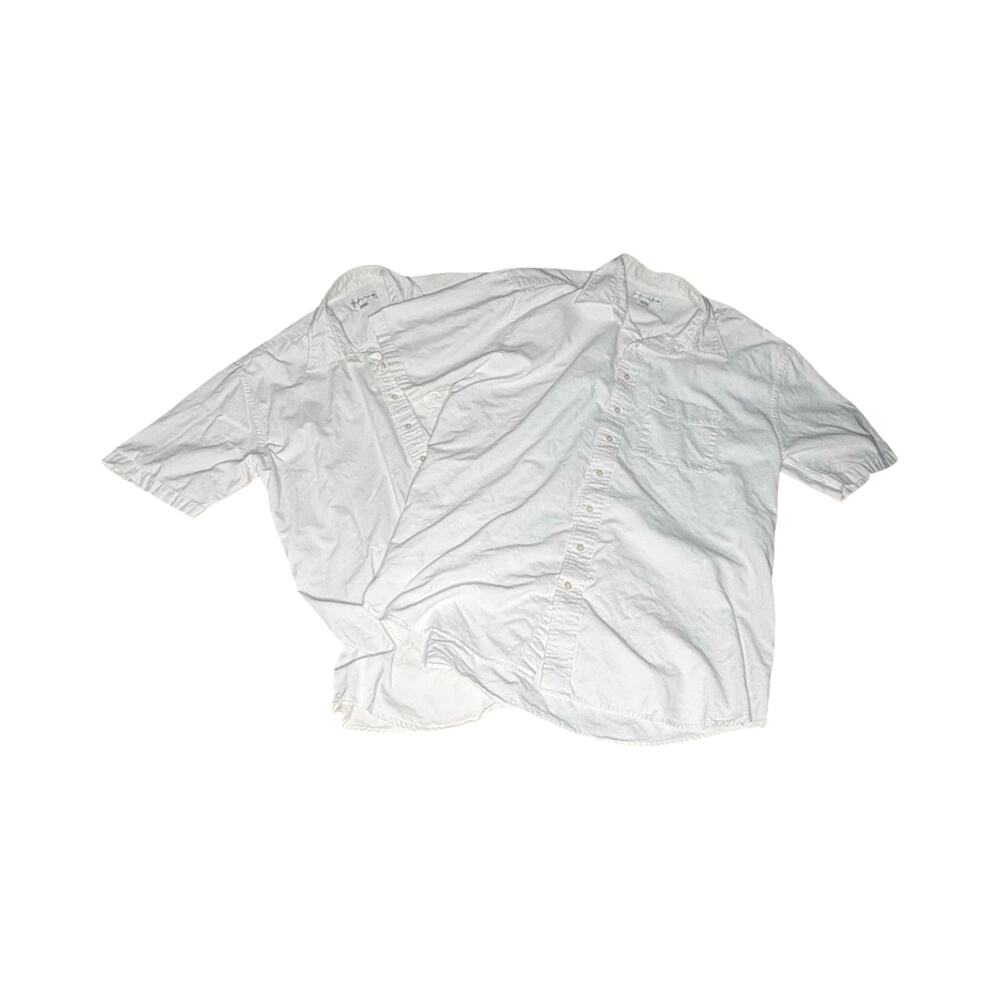 Vintage Men's Cutter & BuckWhite Short Sleeve Button-Down Shirt Bundle - Size XL